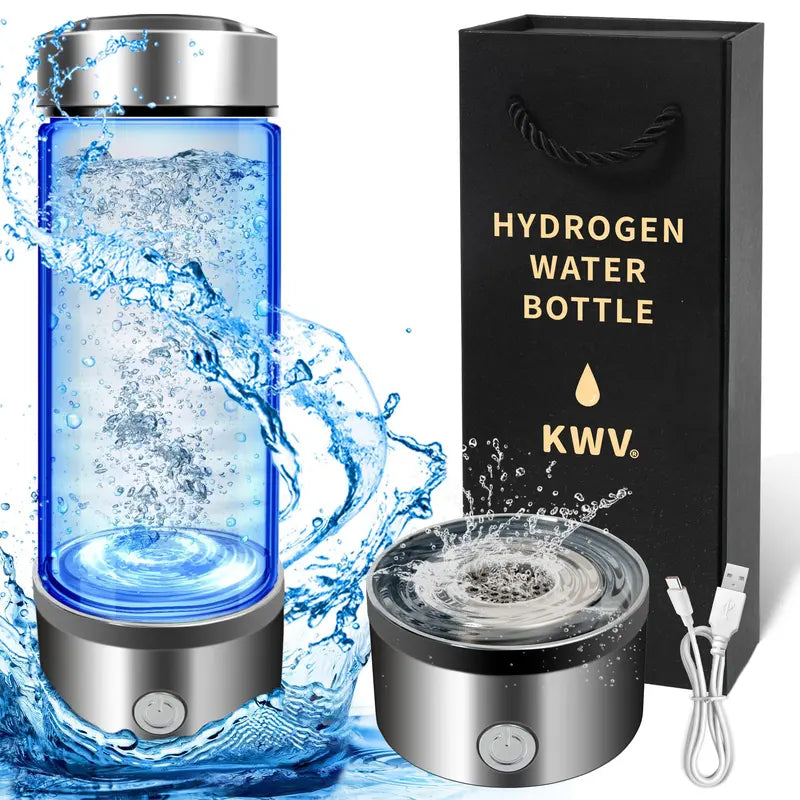 Hydrogen Water Bottle, Hydrogen Rich Water Bottle with Lid, USB Charging Hydrogen Water Machine for Holiday Gift Giving, Office, Home, Exercise, Kitchen Gadgets, Kitchen Accessories