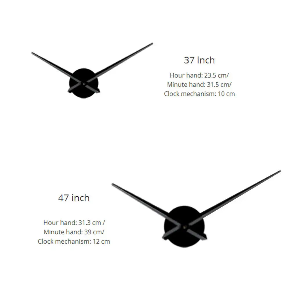 Stylish Frameless Large Wall Clock