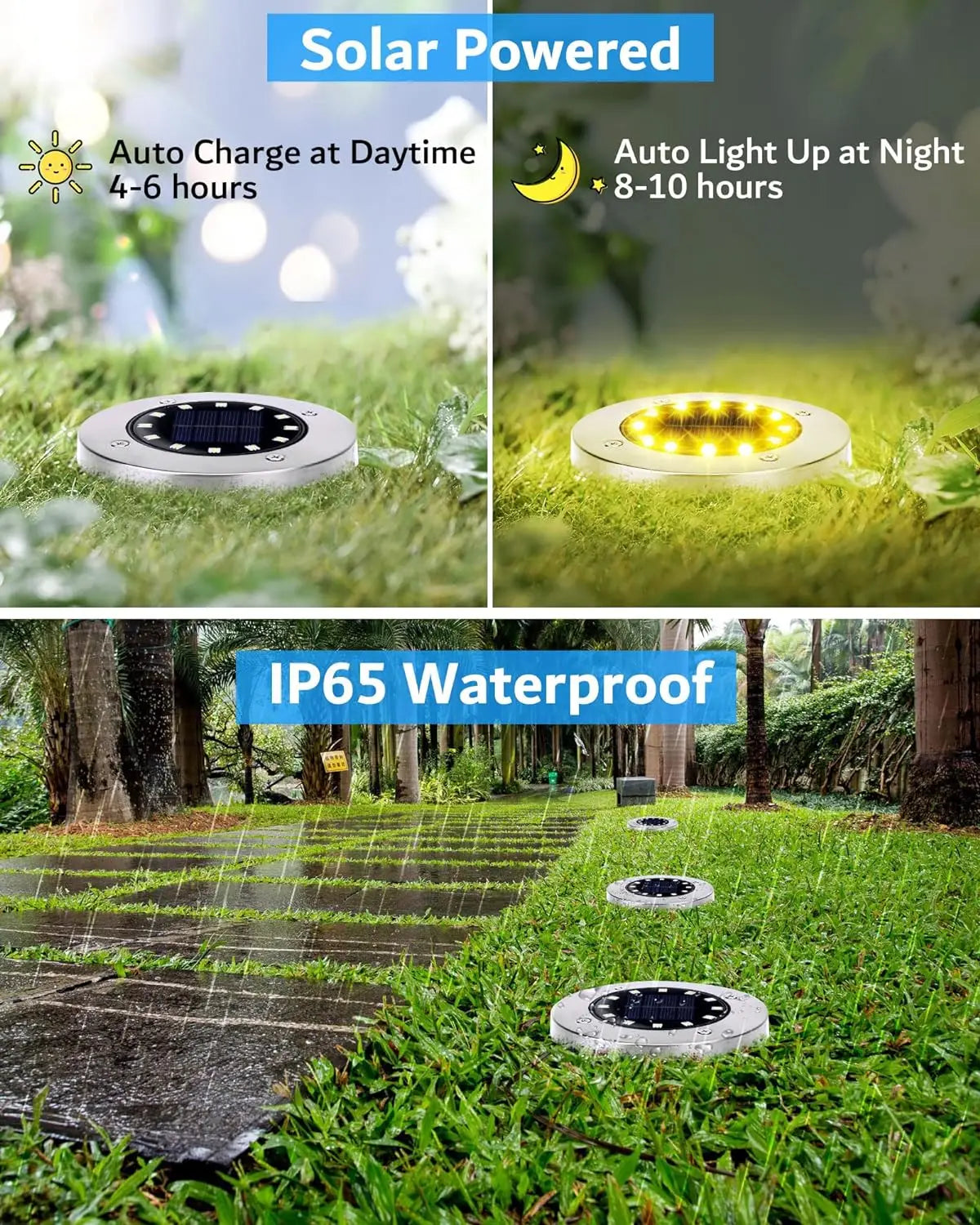 Waterproof Smart LED Solar Garden Lights