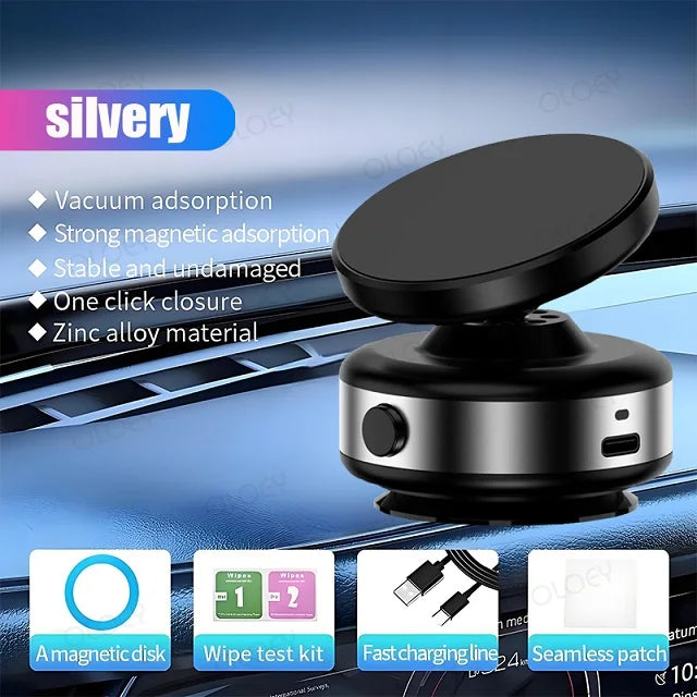 360°Rotatable Vacum Car Holder for Iphone Samsung Xiaomi Magnetic Car Mount Vacuum Phone Holder