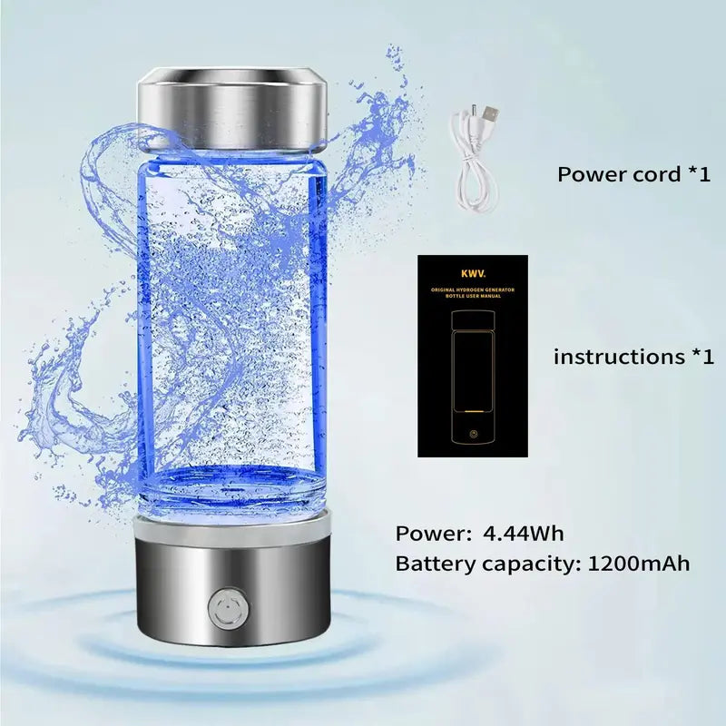 Hydrogen Water Bottle, Hydrogen Rich Water Bottle with Lid, USB Charging Hydrogen Water Machine for Holiday Gift Giving, Office, Home, Exercise, Kitchen Gadgets, Kitchen Accessories