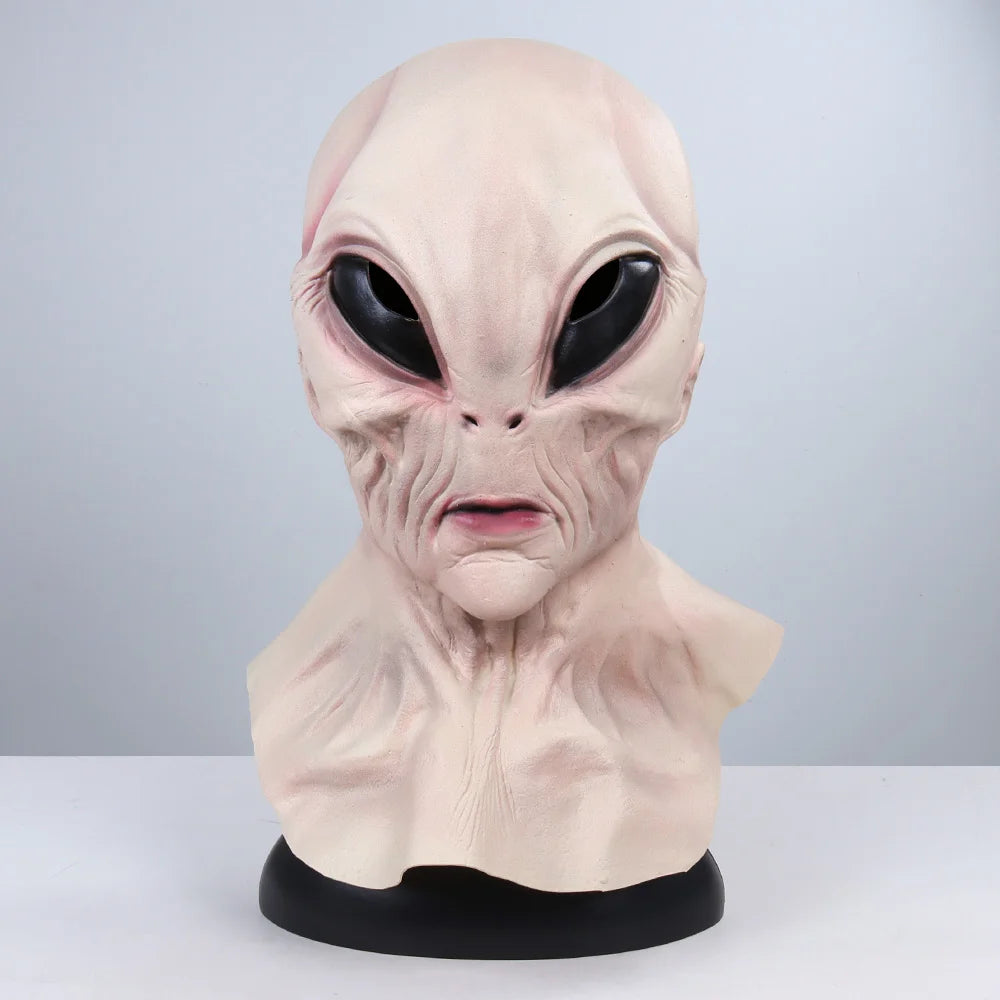 Halloween Alien Mask Cosplay Horror UFO Skull Latex Masks Helmet Carnival Dress up Party Costume Props